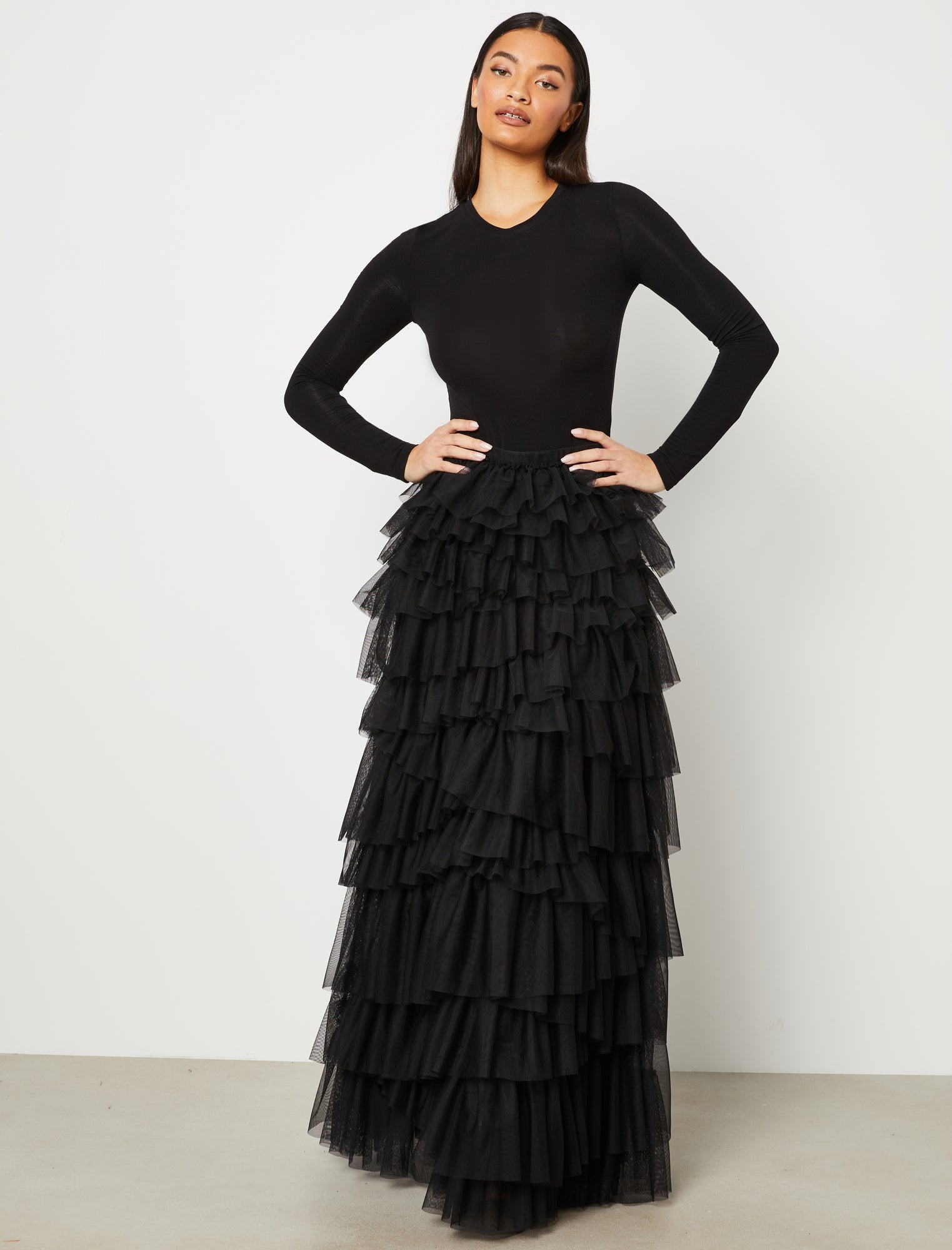 Layered Tulle Maxi Skirt - BCBGMAXAZRIA